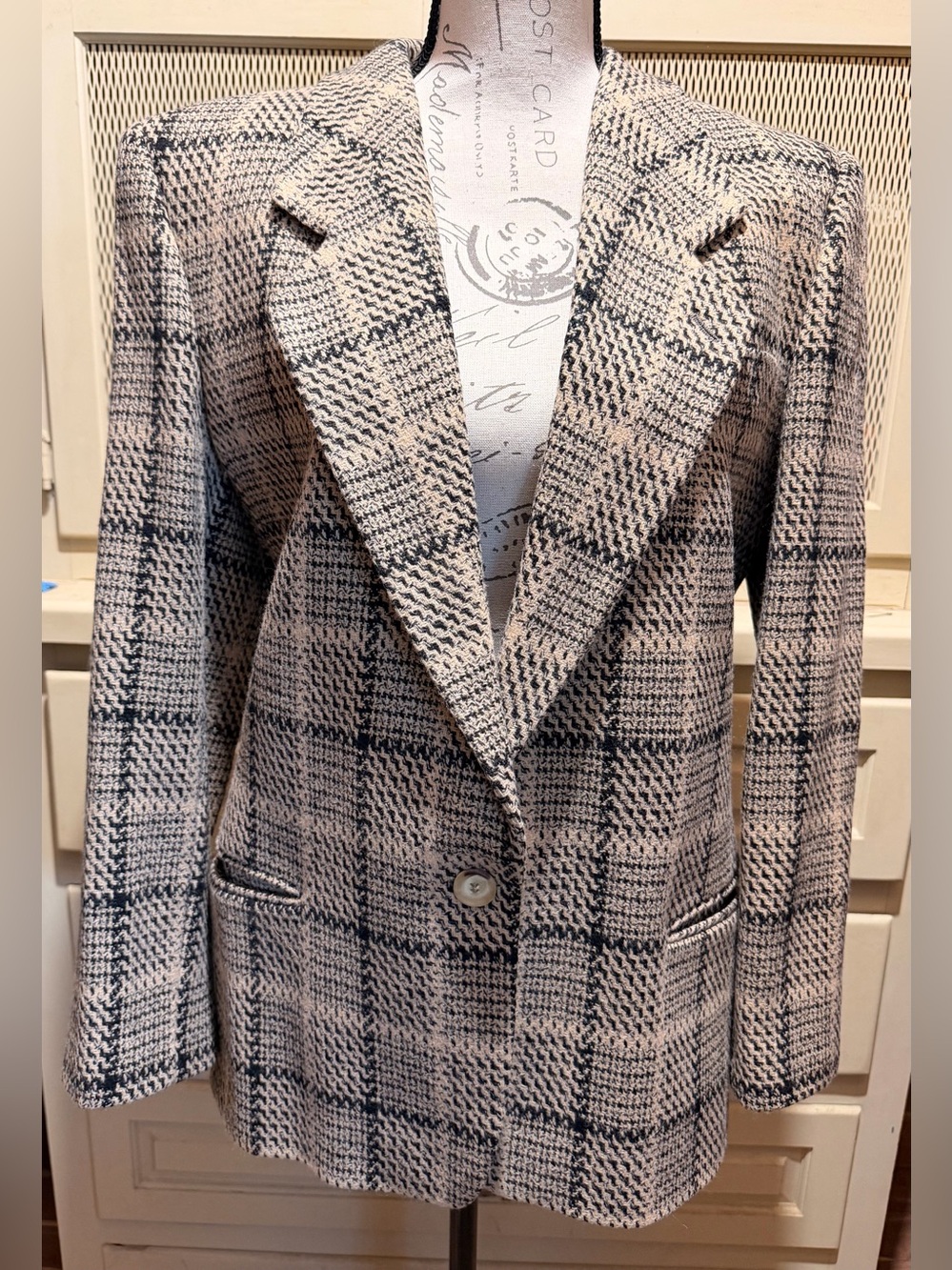 VTG Giorgio Armani Plaid Wool Blazer